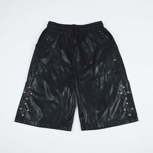 STUDS leather SHORTS