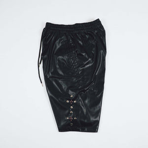 STUDS leather SHORTS