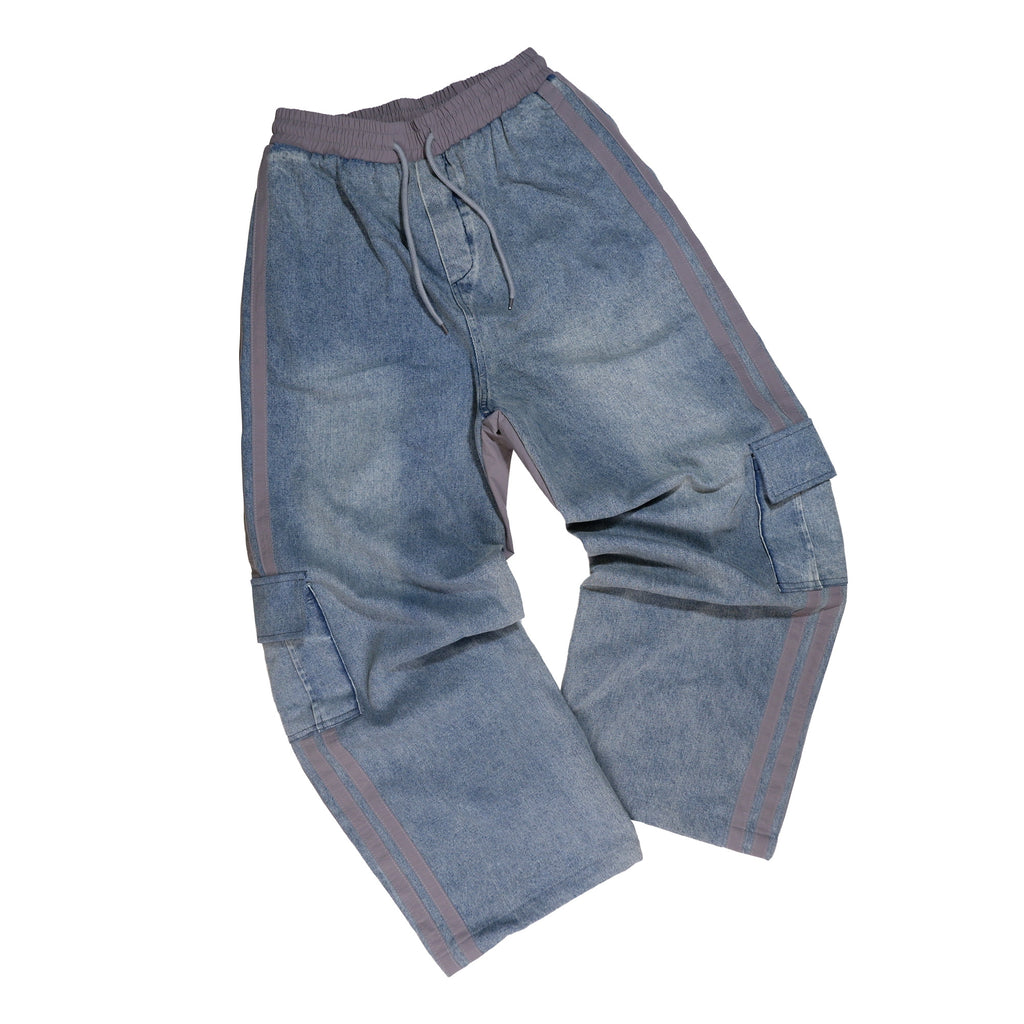 PLUTO LOGO CARGO DENIM PANTS