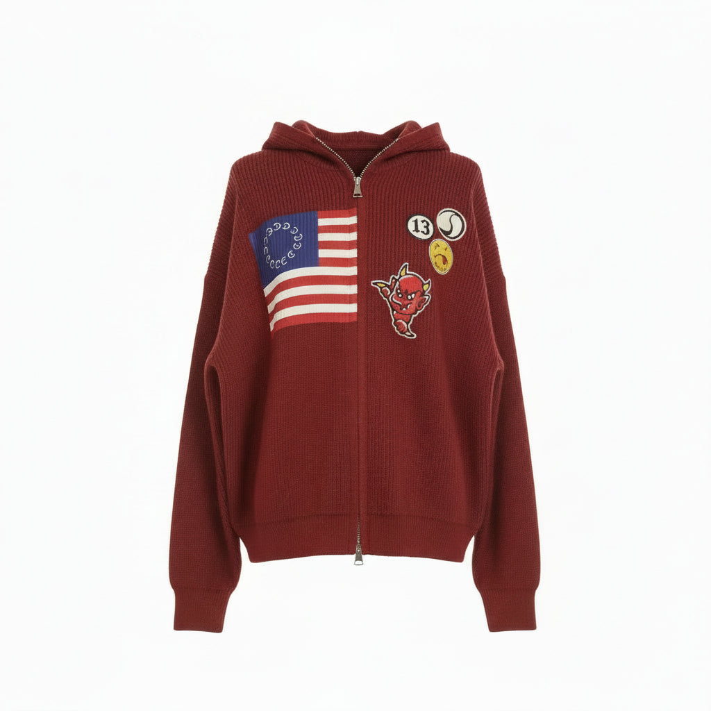 13 STATES KNIT ZIP HOODIE