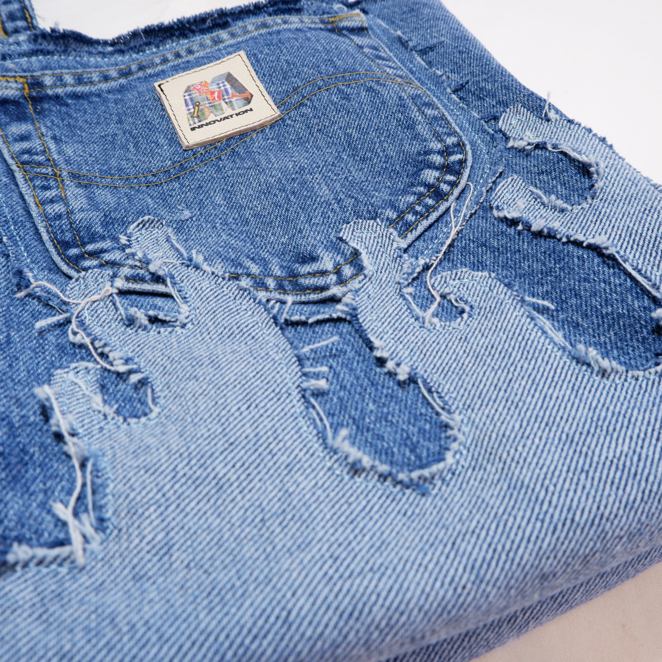 Fire denim tote bag blue