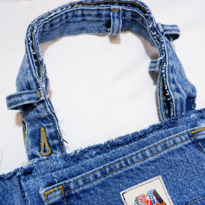 Fire denim tote bag blue